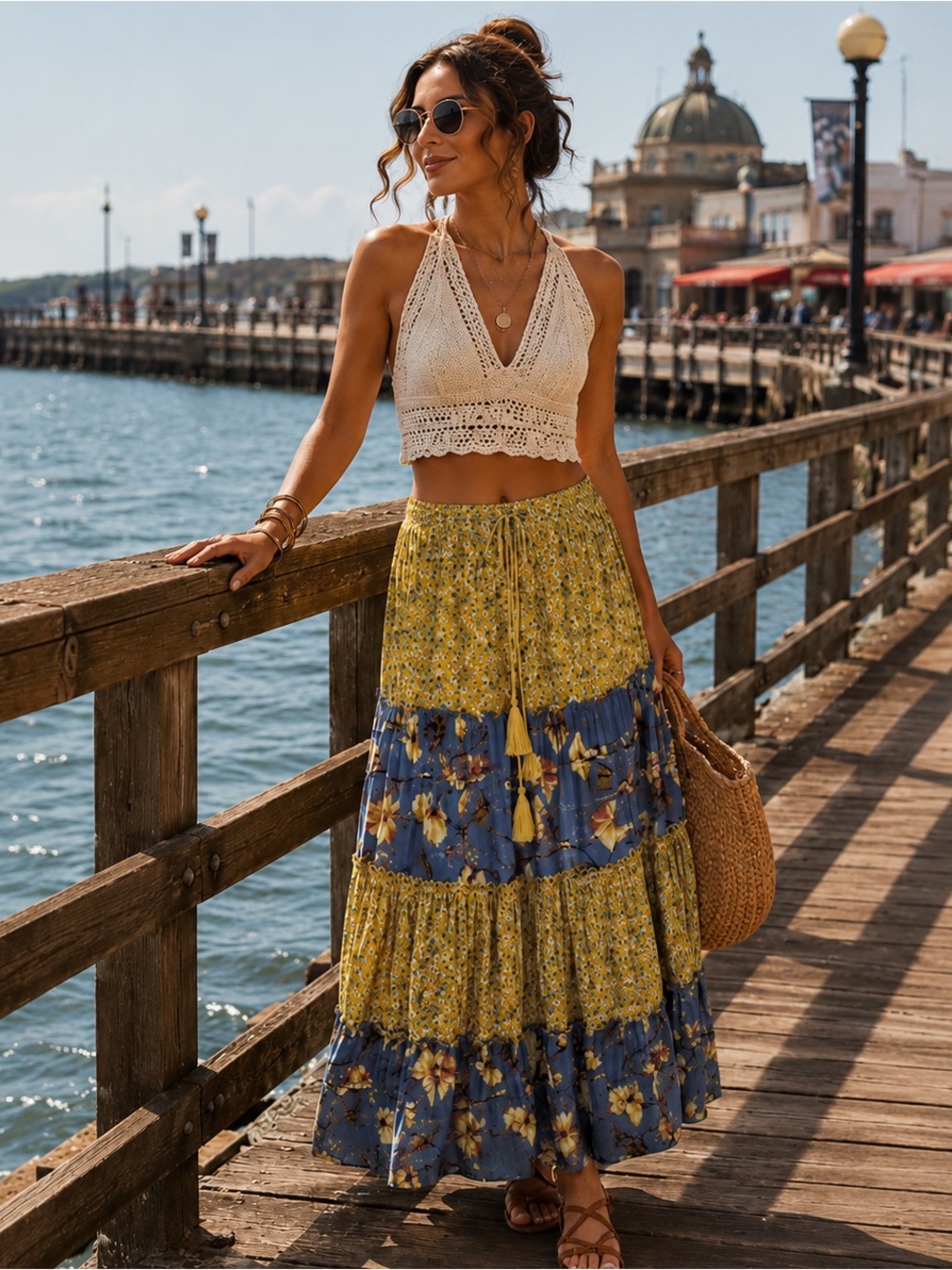Boho Patchwork Tiered Maxi | Spell Inspired Festival Skirt | Cottagecore Fairy